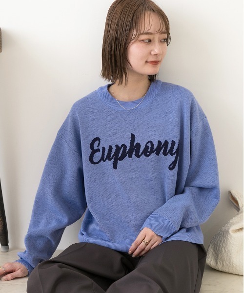 ad thie(アドティエ)の「配色ロゴデザイン ジャガードニットプルオーバー(ニット/セーター・レディース・オフホワイト/ブルー/オートミール/ネイビー・FREE)」の9枚目の写真