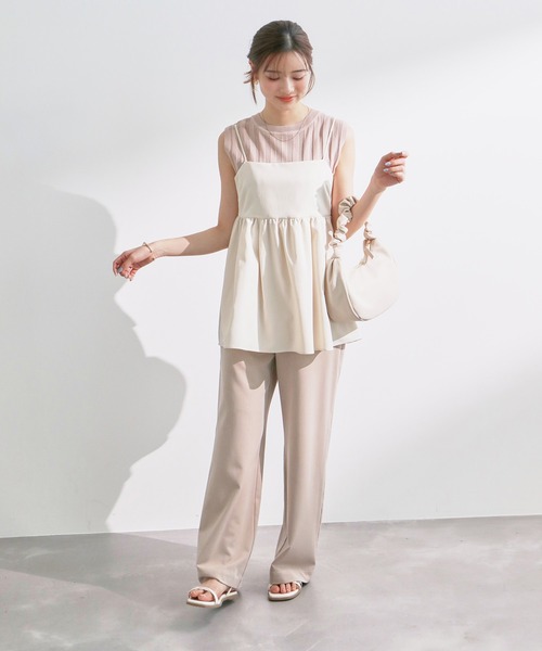 ROPE' PICNIC（ロペピクニック）の「バックパールニットプルオーバー/2WAY・UVカット・洗濯機OK・冷感（ニット/セーター・レディース・ブラック/ベージュ/オフホワイト/ブルー・38）」の13枚目の写真
