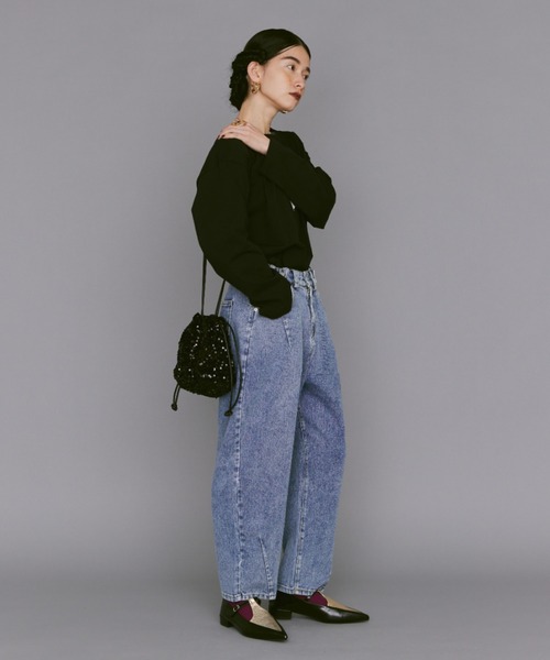 manana suerte（マニャーナスエルテ）の「スパンコール巾着バッグ（ショルダーバッグ・レディース・グリーン/シルバー/ブラック・FREE）」の6枚目の写真