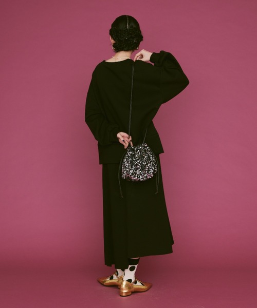 manana suerte（マニャーナスエルテ）の「スパンコール巾着バッグ（ショルダーバッグ・レディース・グリーン/シルバー/ブラック・FREE）」の20枚目の写真