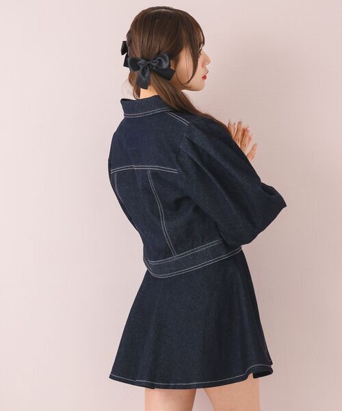 ems excite（エムズエキサイト）の「Gジャン＆SKセット（デニムジャケット・レディース・ブラック/ピンク/ブルー/ライトベージュ・FREE）」の13枚目の写真