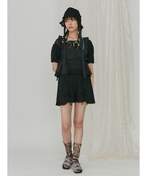 merry jenny（メリージェニー）の「ギンガムcheckフリルサンダル（サンダル・レディース・ブルー/ブラック/レッド・MEDIUM/LARGE）」の9枚目の写真