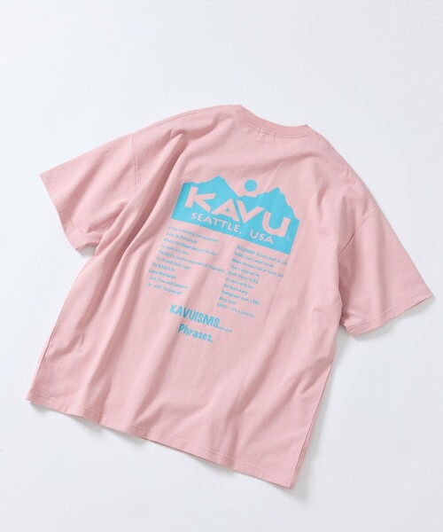 FREAK'S STORE（フリークスストア）の「限定展開 KAVU/カブー KAVU×FREAK'S STORE/カブー 別注 ビッグシルエット バックプリントTシャツ/TOUR TEE（Tシャツ/カットソー・メンズ・ホワイト/アッシュグレー/ブラック/ネイビー/ピンク/グレイッシュベージュ・SMALL/MEDIUM/LARGE）」の19枚目の写真