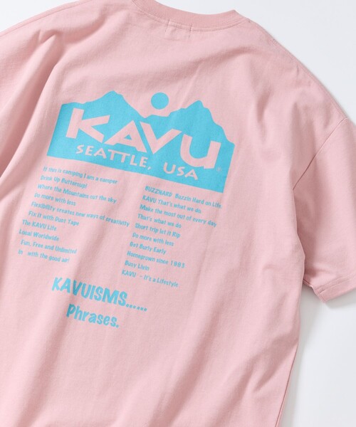 FREAK'S STORE（フリークスストア）の「限定展開 KAVU/カブー KAVU×FREAK'S STORE/カブー 別注 ビッグシルエット バックプリントTシャツ/TOUR TEE（Tシャツ/カットソー・メンズ・ホワイト/アッシュグレー/ブラック/ネイビー/ピンク/グレイッシュベージュ・SMALL/MEDIUM/LARGE）」の18枚目の写真