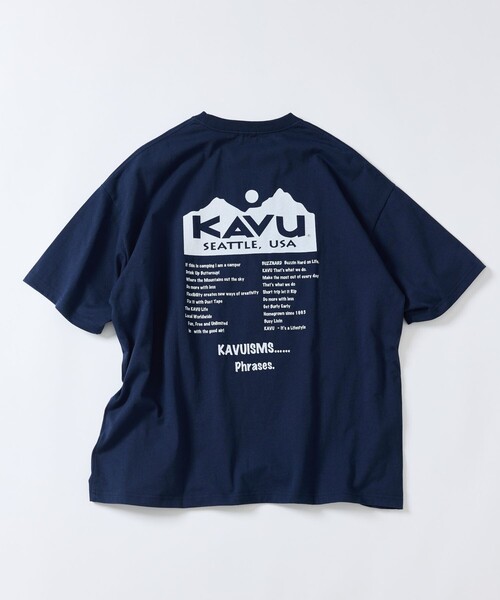 FREAK'S STORE（フリークスストア）の「限定展開 KAVU/カブー KAVU×FREAK'S STORE/カブー 別注 ビッグシルエット バックプリントTシャツ/TOUR TEE（Tシャツ/カットソー・メンズ・ホワイト/アッシュグレー/ブラック/ネイビー/ピンク/グレイッシュベージュ・SMALL/MEDIUM/LARGE）」の12枚目の写真