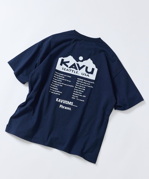 FREAK'S STORE（フリークスストア）の「限定展開 KAVU/カブー KAVU×FREAK'S STORE/カブー 別注 ビッグシルエット バックプリントTシャツ/TOUR TEE（Tシャツ/カットソー・メンズ・ホワイト/アッシュグレー/ブラック/ネイビー/ピンク/グレイッシュベージュ・SMALL/MEDIUM/LARGE）」の11枚目の写真
