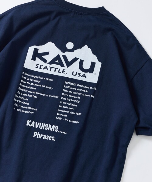 FREAK'S STORE（フリークスストア）の「限定展開 KAVU/カブー KAVU×FREAK'S STORE/カブー 別注 ビッグシルエット バックプリントTシャツ/TOUR TEE（Tシャツ/カットソー・メンズ・ホワイト/アッシュグレー/ブラック/ネイビー/ピンク/グレイッシュベージュ・SMALL/MEDIUM/LARGE）」の10枚目の写真
