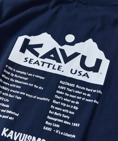 FREAK'S STORE（フリークスストア）の「限定展開 KAVU/カブー KAVU×FREAK'S STORE/カブー 別注 ビッグシルエット バックプリントTシャツ/TOUR TEE（Tシャツ/カットソー・メンズ・ホワイト/アッシュグレー/ブラック/ネイビー/ピンク/グレイッシュベージュ・SMALL/MEDIUM/LARGE）」の9枚目の写真