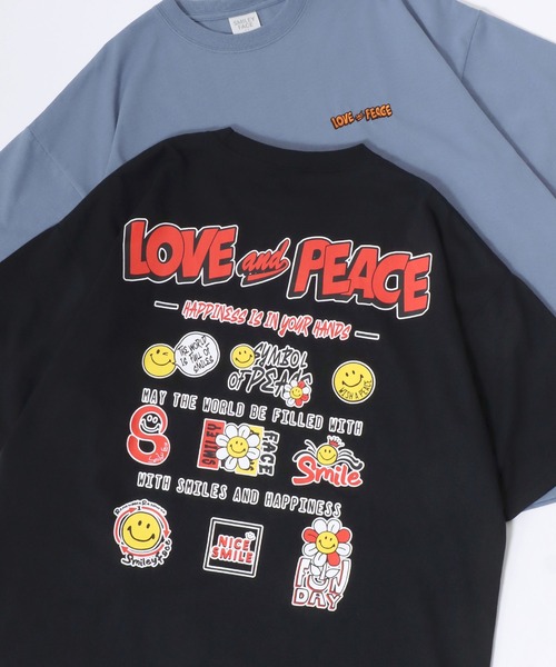 SMILEY FACE(スマイリーフェイス)の「SMILEY FACE/スマイリーフェイス オーバーサイズ バックプリント ロゴ ワンポイント刺繍 半袖Tシャツ/スマイルT/吸水速乾 UVカット/レディース メンズ(Tシャツ/カットソー・レディース・ホワイト系その他3/ブラック系その他2/ブラック/ブラック系その他/ホワイト系その他5/サックスブルー/ホワイト系その他/ライトグリーン/ホワイト/ブラック系その他5/ホワイト系その他4/ブラック系その他3/ホワイト系その他2/ブラック系その他7/ブルー系その他/ネイビー/ブラック系その他6/ブラック系その他4・L/M/LL)」の11枚目の写真