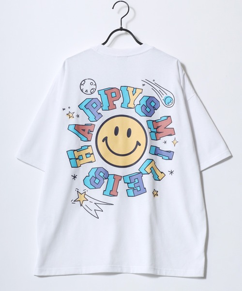 SMILEY FACE(スマイリーフェイス)の「SMILEY FACE/スマイリーフェイス オーバーサイズ バックプリント ロゴ ワンポイント刺繍 半袖Tシャツ/スマイルT/吸水速乾 UVカット/レディース メンズ(Tシャツ/カットソー・レディース・ホワイト系その他3/ブラック系その他2/ブラック/ブラック系その他/ホワイト系その他5/サックスブルー/ホワイト系その他/ライトグリーン/ホワイト/ブラック系その他5/ホワイト系その他4/ブラック系その他3/ホワイト系その他2/ブラック系その他7/ブルー系その他/ネイビー/ブラック系その他6/ブラック系その他4・L/M/LL)」の20枚目の写真