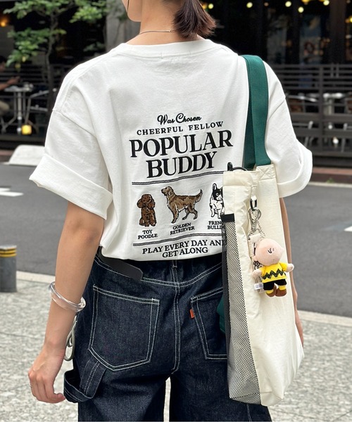 CPCM(シーピーシーエム)の「アソート刺繍T(Tシャツ/カットソー・メンズ・ホワイト系その他/ネイビー/イエロー/オフホワイト/ブラック/ホワイト/キナリ/ホワイト系その他2/チャコールグレー/ホワイト系その他3・MEDIUM/LARGE/X-LARGE)」の6枚目の写真