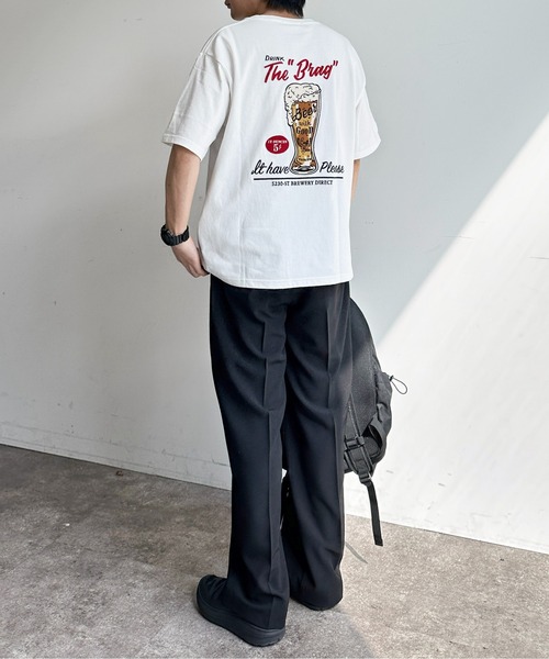 CPCM(シーピーシーエム)の「アソート刺繍T(Tシャツ/カットソー・メンズ・ホワイト系その他/ネイビー/イエロー/オフホワイト/ブラック/ホワイト/キナリ/ホワイト系その他2/チャコールグレー/ホワイト系その他3・MEDIUM/LARGE/X-LARGE)」の15枚目の写真