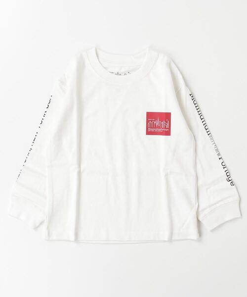 Manhattan Portage（マンハッタンポーテージ）の「【 Manhattan Portage / マンハッタンポーテージ 】ロングスリーブ プリントTシャツ ロンT KIDS Long Sleeve Print T-Shirt MP-KIDS01 MNF（Tシャツ/カットソー・キッズ・ターコイズブルー/ブラック/ホワイト/ブルー・LARGE/MEDIUM/SMALL）」の2枚目の写真