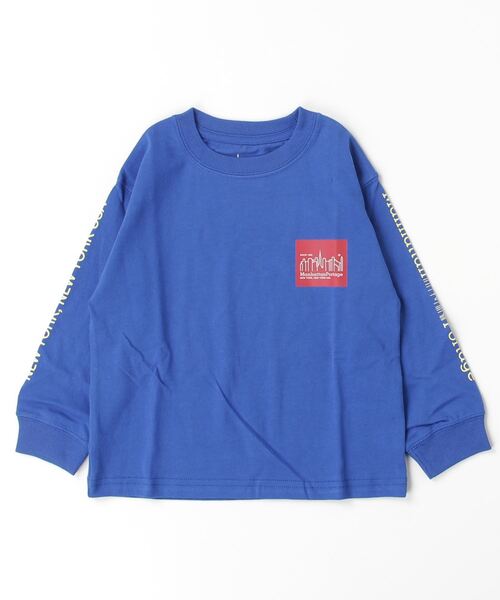 Manhattan Portage（マンハッタンポーテージ）の「【 Manhattan Portage / マンハッタンポーテージ 】ロングスリーブ プリントTシャツ ロンT KIDS Long Sleeve Print T-Shirt MP-KIDS01 MNF（Tシャツ/カットソー・キッズ・ターコイズブルー/ブラック/ホワイト/ブルー・LARGE/MEDIUM/SMALL）」の4枚目の写真