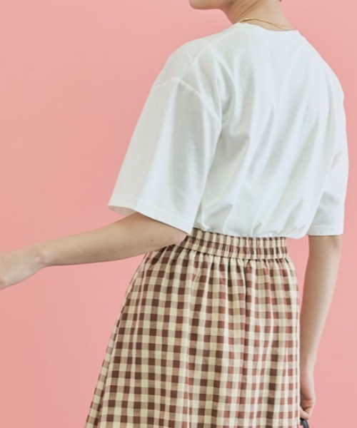 kirakiraShop(キラキラショップ)の「ヴィンテージ ロゴ プリント Tシャツ(Tシャツ/カットソー・レディース・グリーン/ホワイト/ブラウン系その他/チャコール・L/M/XL)」の8枚目の写真