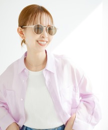 UVカット/メタルブリッジクリアカラーアイウェア