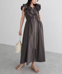 Sugar spoon | ・SUGAR　SPOON　ラッフルZIPジャンスカ(ワンピース)