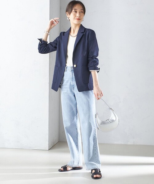 完売品　SHIPS for women シングル テーラード ジャケット セール】〈手洗い可能〉シングル テーラード ジャケット