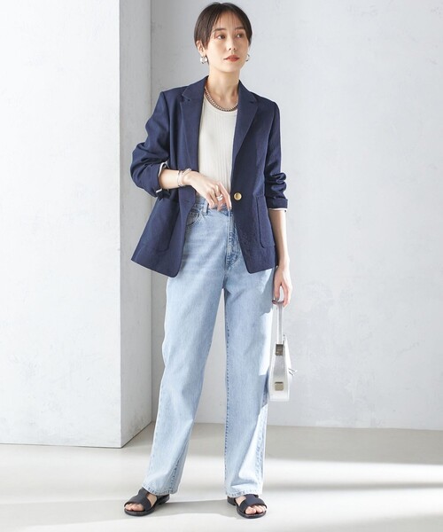 完売品　SHIPS for women シングル テーラード ジャケット セール】〈手洗い可能〉シングル テーラード ジャケット