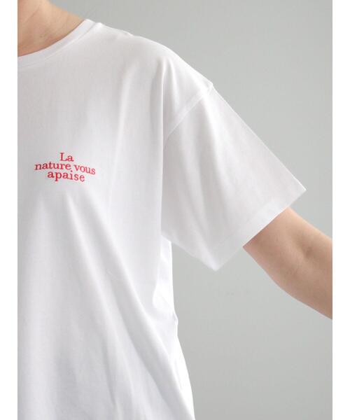 Te chichi(テチチ)の「ワンポイント刺繍Tシャツ(Tシャツ/カットソー・レディース・レッド/ゴールド/シルバー・F)」の11枚目の写真