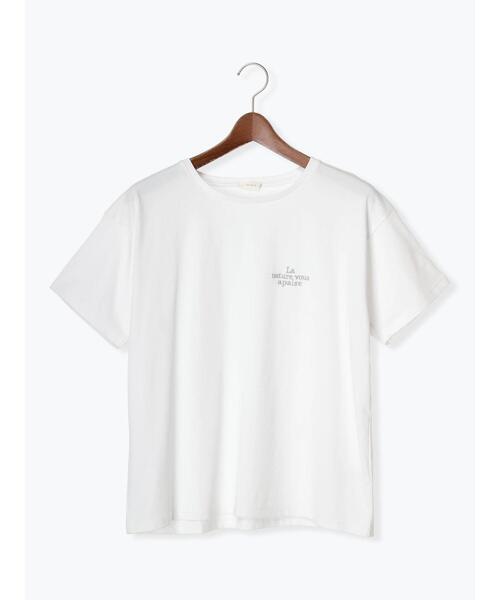 Te chichi(テチチ)の「ワンポイント刺繍Tシャツ(Tシャツ/カットソー・レディース・レッド/ゴールド/シルバー・F)」の12枚目の写真