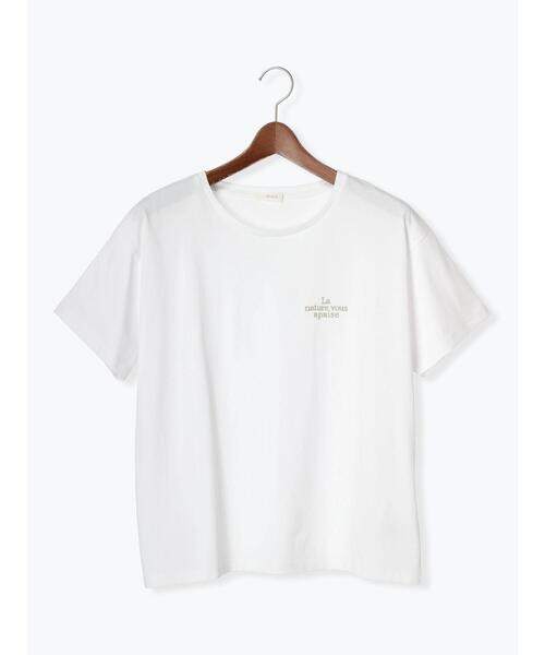 Te chichi(テチチ)の「ワンポイント刺繍Tシャツ(Tシャツ/カットソー・レディース・レッド/ゴールド/シルバー・F)」の13枚目の写真