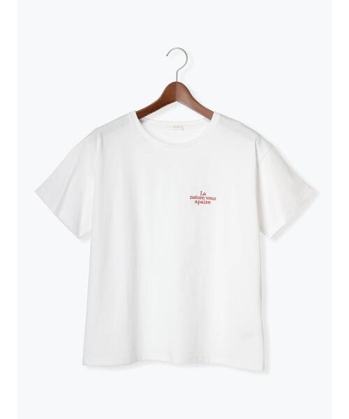 Te chichi(テチチ)の「ワンポイント刺繍Tシャツ(Tシャツ/カットソー・レディース・レッド/ゴールド/シルバー・F)」の14枚目の写真