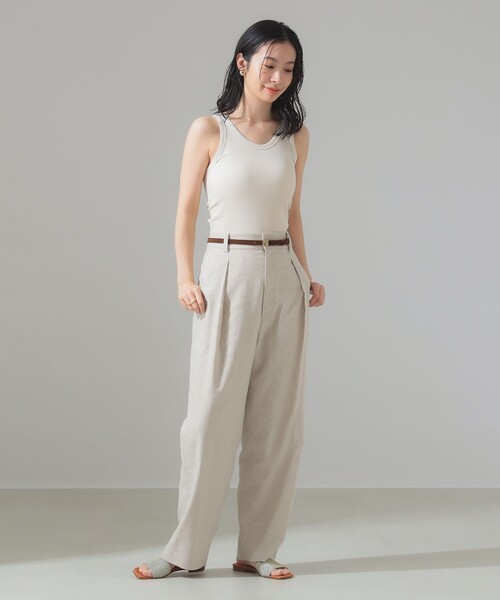 Demi-Luxe BEAMS(デミルクス ビームス)の「丸胴 テレコ タンクトップ(タンクトップ・レディース・ブラック/レッド系その他6/ベージュ/ホワイト/ホワイト系その他2・ONE SIZE)」の15枚目の写真
