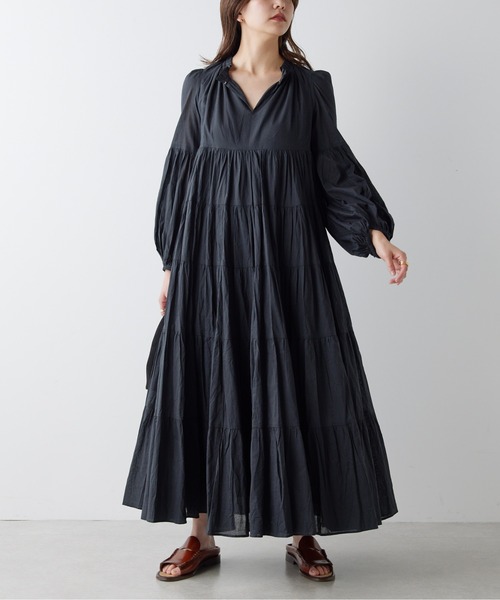 マリハ　星明りのドレス　黒　ブラック　長袖　ティアードワンピース　ノーブル NOBLE ワンピース 【MARIHA】星明りのドレス : ZOZOTOWN Yahoo