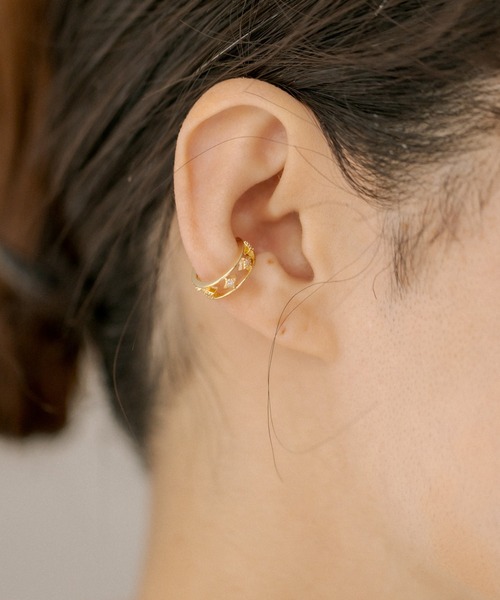 ear PAPILLONNER(イアパピヨネ)の「《WEB限定》透かしダイヤイヤーカフ(イヤーカフ・レディース・シルバー/ゴールド・FREE)」の12枚目の写真