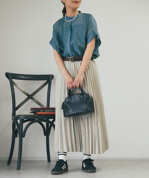 un dix cors（アンディコール）の「シアーボックスシャツ（シャツ/ブラウス・レディース・ブラック/ブルー/ホワイト系その他/グリーン系その他・FREE）」の15枚目の写真