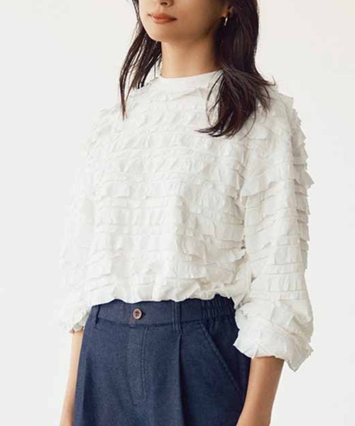 美品❣️23区フリルカットソー大きいサイズ自由区アンタイトルインディヴィICB indiviインディヴィ大きいサイズボアコートicb自由区組曲23区