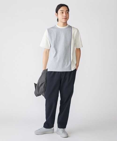 SHIPS(シップス)の「SHIPS: スイッチ パネル Tシャツ(Tシャツ/カットソー・メンズ・オフホワイト/ネイビー/チャコールグレー・LARGE/MEDIUM/SMALL/X-LARGE)」の4枚目の写真