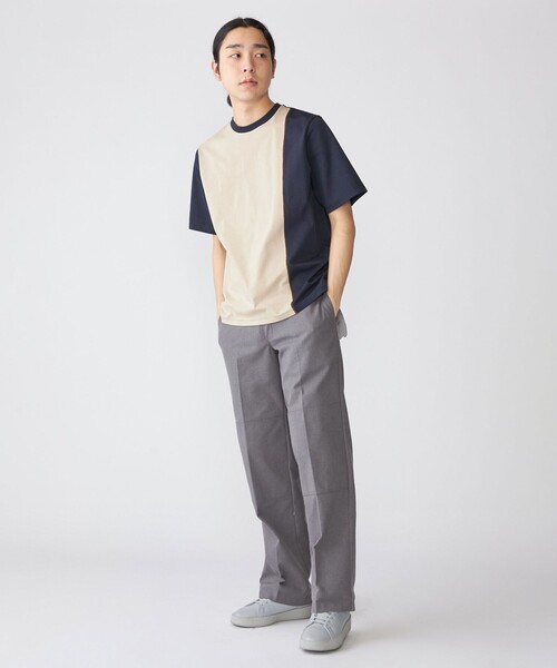 SHIPS(シップス)の「SHIPS: スイッチ パネル Tシャツ(Tシャツ/カットソー・メンズ・オフホワイト/ネイビー/チャコールグレー・LARGE/MEDIUM/SMALL/X-LARGE)」の5枚目の写真