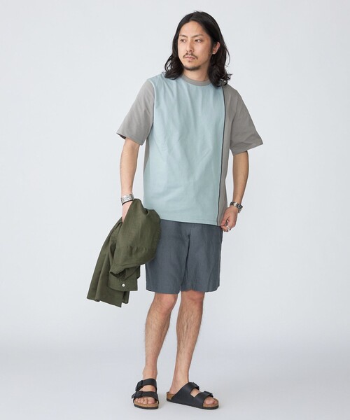 SHIPS(シップス)の「SHIPS: スイッチ パネル Tシャツ(Tシャツ/カットソー・メンズ・オフホワイト/ネイビー/チャコールグレー・LARGE/MEDIUM/SMALL/X-LARGE)」の12枚目の写真