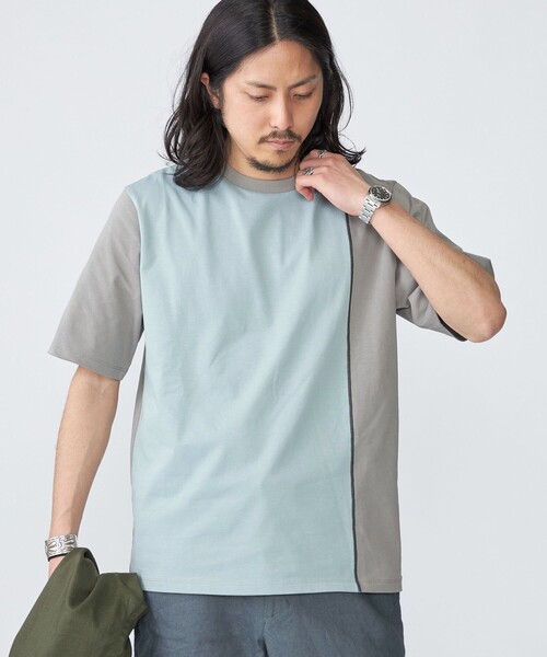 SHIPS(シップス)の「SHIPS: スイッチ パネル Tシャツ(Tシャツ/カットソー・メンズ・オフホワイト/ネイビー/チャコールグレー・LARGE/MEDIUM/SMALL/X-LARGE)」の13枚目の写真