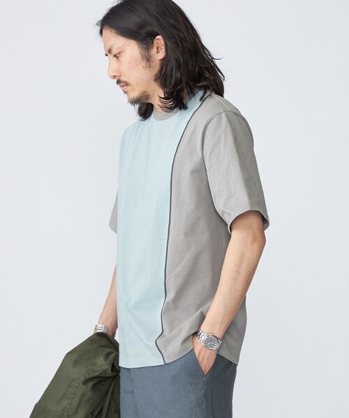 SHIPS(シップス)の「SHIPS: スイッチ パネル Tシャツ(Tシャツ/カットソー・メンズ・オフホワイト/ネイビー/チャコールグレー・LARGE/MEDIUM/SMALL/X-LARGE)」の14枚目の写真