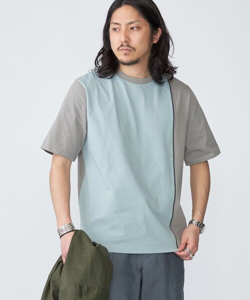 SHIPS(シップス)の「SHIPS: スイッチ パネル Tシャツ(Tシャツ/カットソー・メンズ・オフホワイト/ネイビー/チャコールグレー・LARGE/MEDIUM/SMALL/X-LARGE)」の17枚目の写真