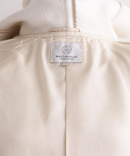 BEAUTY&YOUTH UNITED ARROWS（ビューティーアンドユースユナイテッドアローズ）の「BY∵ パイルメルトンロングダッフルコート 03/67◆（ダッフルコート・レディース・オフホワイト/オリーブ・MEDIUM/SMALL）」の7枚目の写真