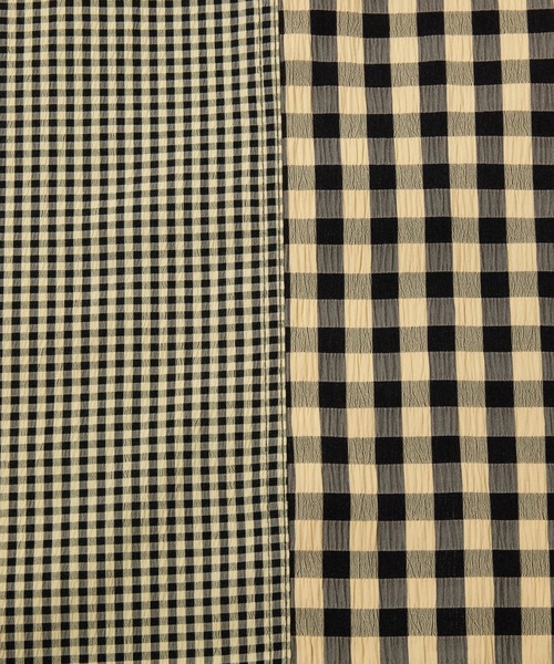 go slow caravan（ゴースローキャラバン）の「ストライプ/チェックサイド切替パンツ W（その他パンツ・レディース・パープル系その他2/ホワイト系その他/グリーン系その他2/イエロー系その他・FREE）」の14枚目の写真