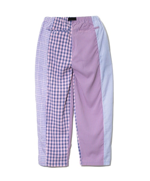 go slow caravan（ゴースローキャラバン）の「ストライプ/チェックサイド切替パンツ W（その他パンツ・レディース・パープル系その他2/ホワイト系その他/グリーン系その他2/イエロー系その他・FREE）」の22枚目の写真