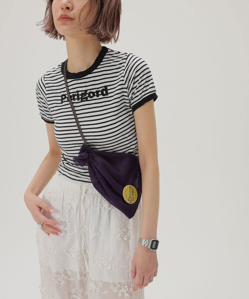 SLOBE citron.（スローブシトロン）の「SLOBE citron. 缶バッチ付きメッシュBAG（ショルダーバッグ・レディース・オレンジ/ブルー/パープル・FREE）」の11枚目の写真