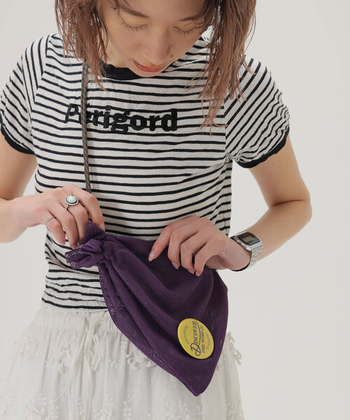 SLOBE citron.（スローブシトロン）の「SLOBE citron. 缶バッチ付きメッシュBAG（ショルダーバッグ・レディース・オレンジ/ブルー/パープル・FREE）」の14枚目の写真