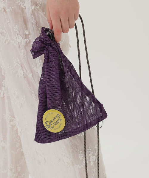 SLOBE citron.（スローブシトロン）の「SLOBE citron. 缶バッチ付きメッシュBAG（ショルダーバッグ・レディース・オレンジ/ブルー/パープル・FREE）」の15枚目の写真