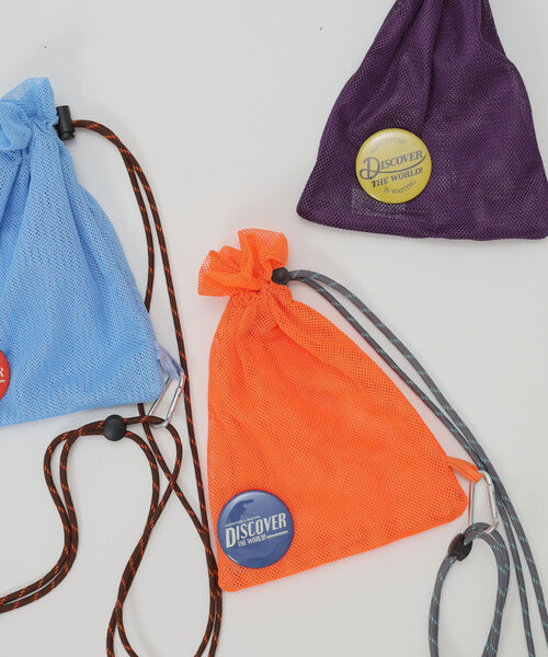 SLOBE citron.（スローブシトロン）の「SLOBE citron. 缶バッチ付きメッシュBAG（ショルダーバッグ・レディース・オレンジ/ブルー/パープル・FREE）」の16枚目の写真