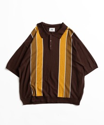 WETTEMPT（ウィテンプト）の「LINE KNIT POLO SHIRT / ラインニットポロシャツ（ポロシャツ）」