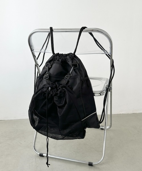 CLEA(クレア)の「メッシュ袋付き 2WAY ナップザック/リュック(バックパック/リュック・レディース・ブラック・FREE)」の17枚目の写真