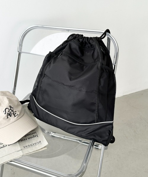 CLEA(クレア)の「メッシュ袋付き 2WAY ナップザック/リュック(バックパック/リュック・レディース・ブラック・FREE)」の3枚目の写真