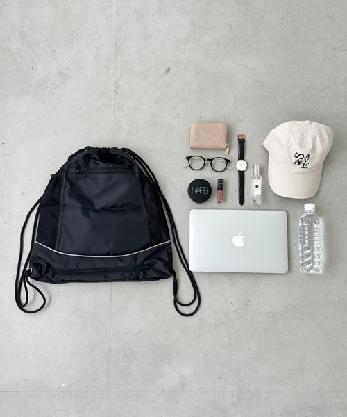 CLEA(クレア)の「メッシュ袋付き 2WAY ナップザック/リュック(バックパック/リュック・レディース・ブラック・FREE)」の4枚目の写真