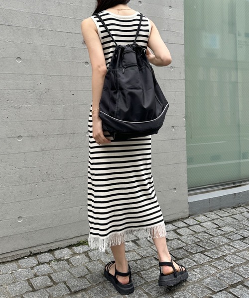 CLEA(クレア)の「メッシュ袋付き 2WAY ナップザック/リュック(バックパック/リュック・レディース・ブラック・FREE)」の21枚目の写真